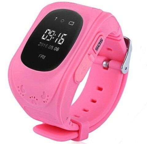 Ceas Smartwatch copii GPS Tracker iUni Q50, Telefon incorporat, Apel SOS, Roz